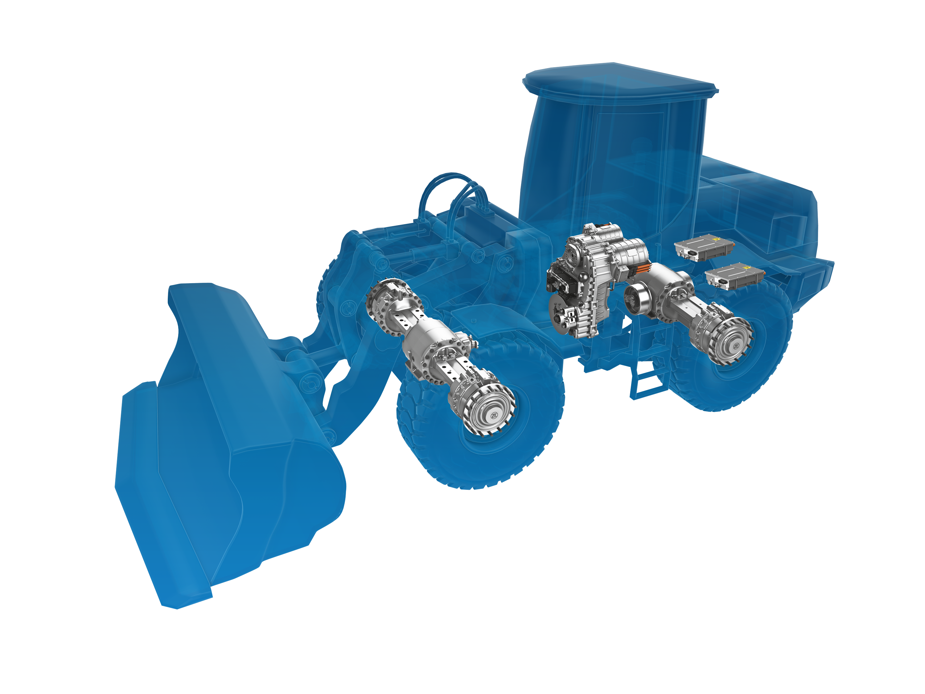 ZF eTRAC-Antriebssystem für den emissionsfreien Betrieb mittelgroßer Radlader