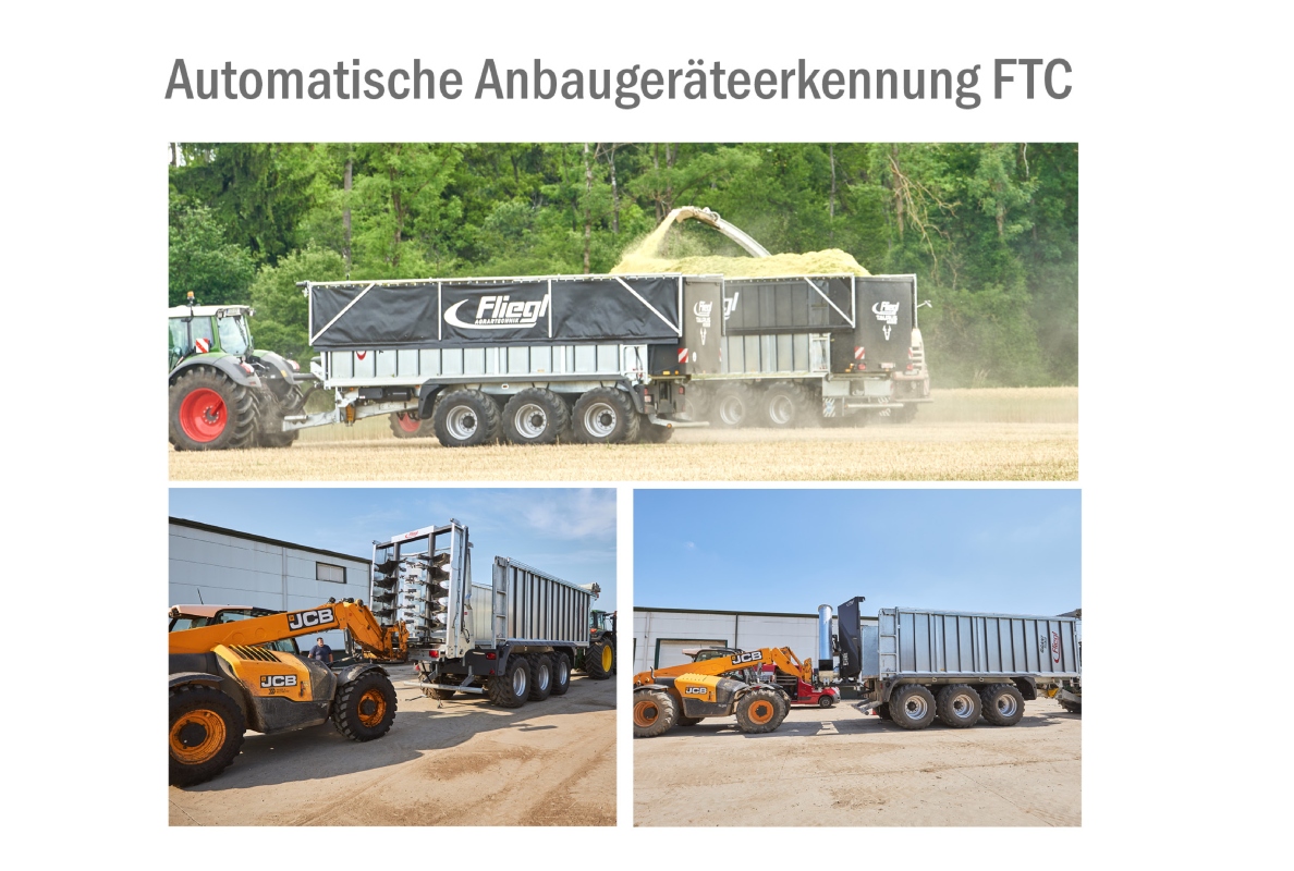 Fliegl Agrartechnik GmbH stellt eine automatische Anbaugeräteerkennung für Abschiebewägen vor