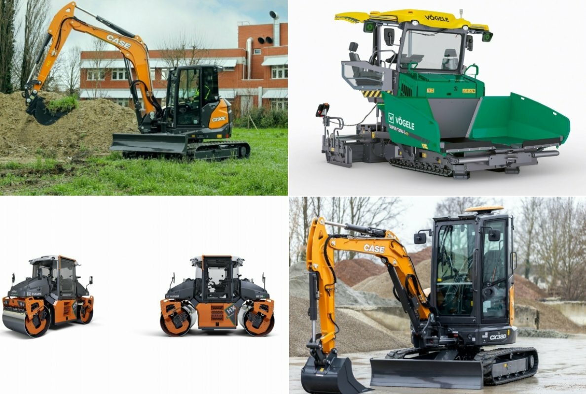 Produktneuheiten im Juli (Hamm Walzen, Vögele Asphaltfertiger, CASE Bagger, und mehr)