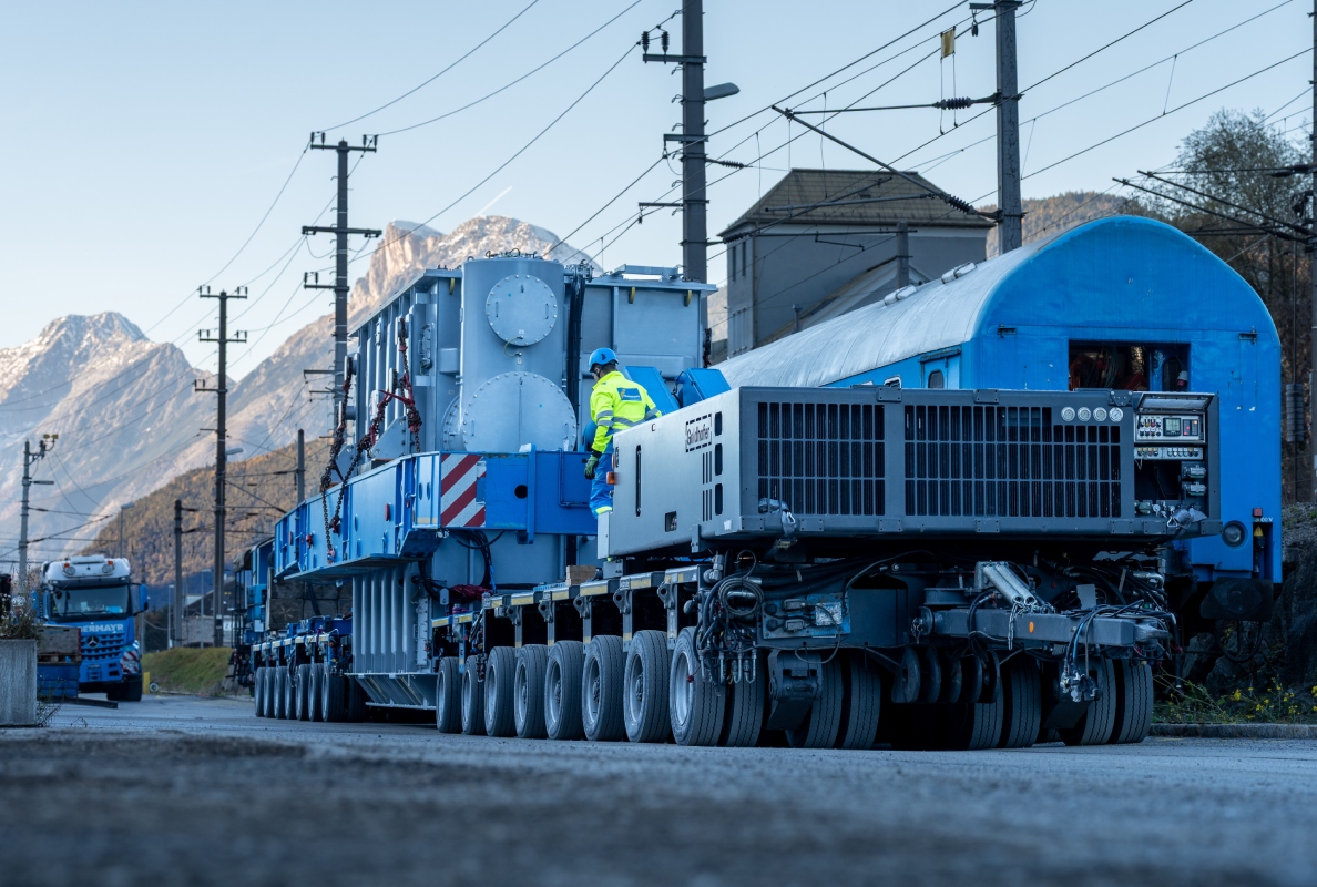 Bereit zur Abfahrt: 140 t schwerer Transformator für Kühtai 2.