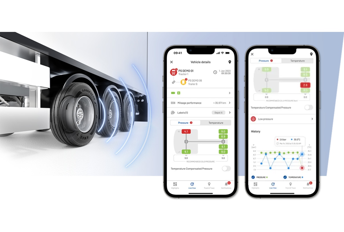 Goodyear und KRONE Trailer - Nahtlose Integration von Goodyear TPMS Connect