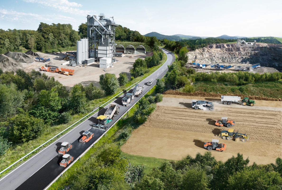 Starker Partner: Mit einem umfassenden Angebot an Maschinen, Anlagen und Technologielösungen deckt die Wirtgen Group die gesamte Prozesskette im Straßenbau ab.