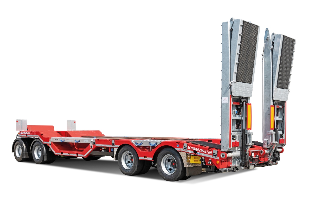 4-Achs Tiefladeanhänger – Sicherer Transport für schwere Baumaschinen