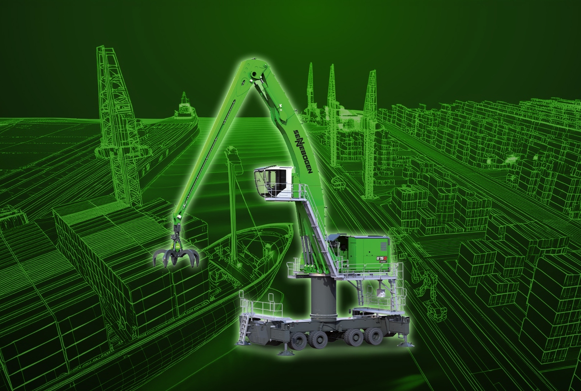 SENNEBOGEN bringt zur bauma 2025 den neuen Hafenumschlagbagger der G-Serie mit Green Hybrid Energierückgewinnungssystem, den 875 G Hybrid, auf den Markt.