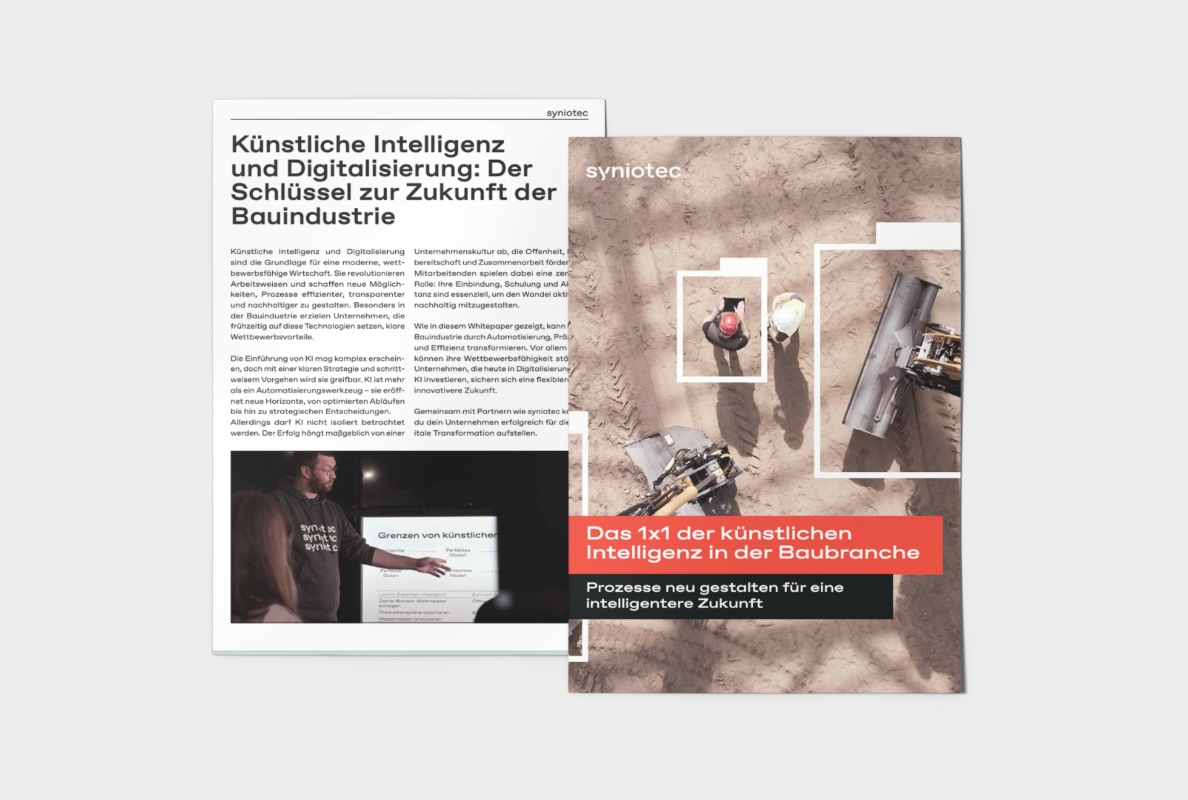 syniotec stellt neues Whitepaper vor: Das KI 1x1 für die Baubranche – Vorstellung auf der bauma 2025