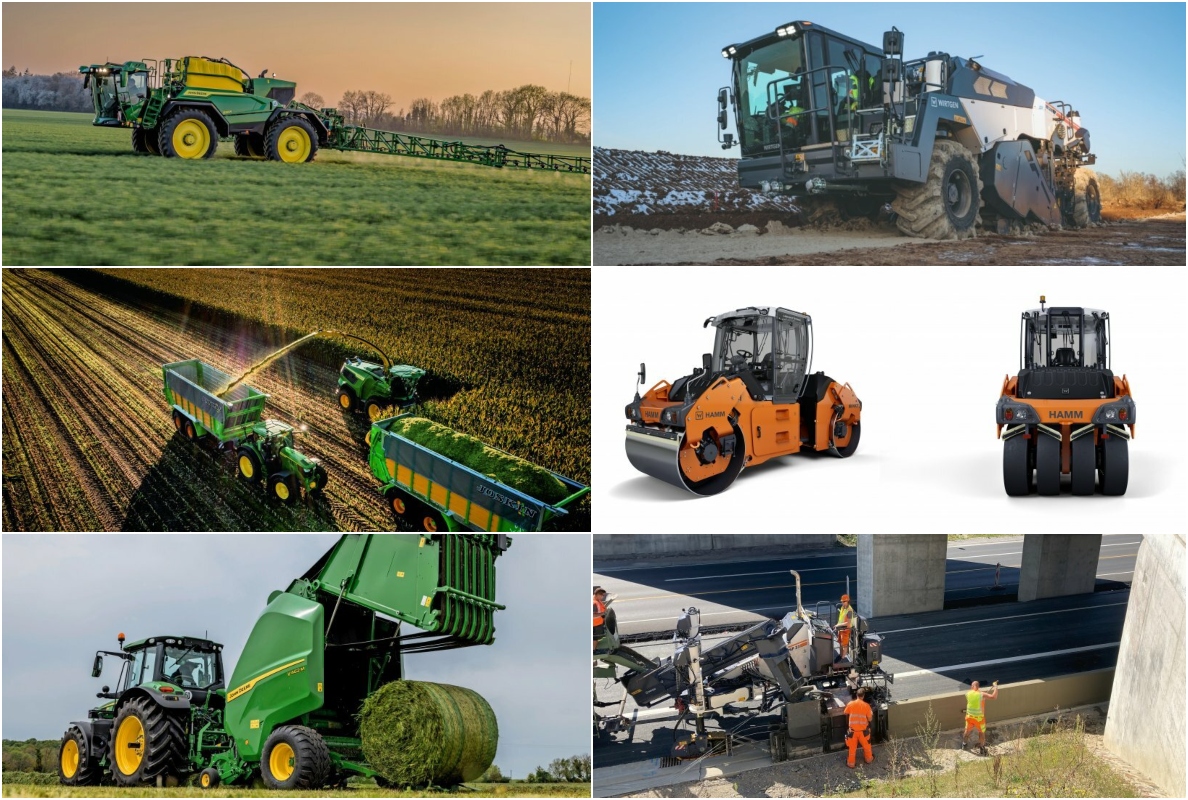 Produktneuheiten im Juni (Wirtgen Asphaltfertiger, Hamm Walzen, John Deere Erntemaschinen, und mehr)