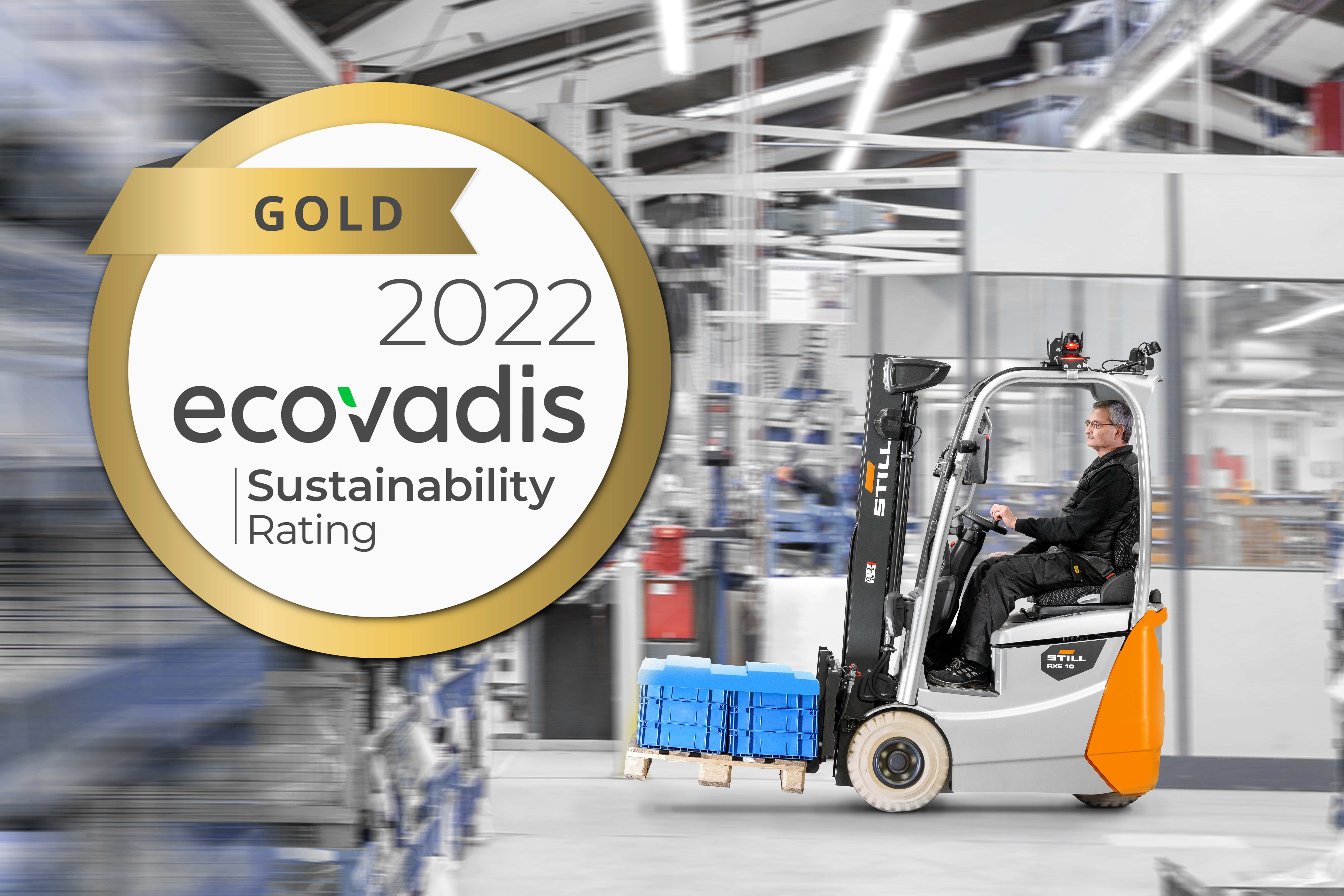 Goldstatus für Hamburger Intralogistiker: Die STILL GmbH wurde von der renommierten Bewertungsplattform EcoVadis erneut mit dem Nachhaltigkeitszertifikat in Gold ausgezeichnet.