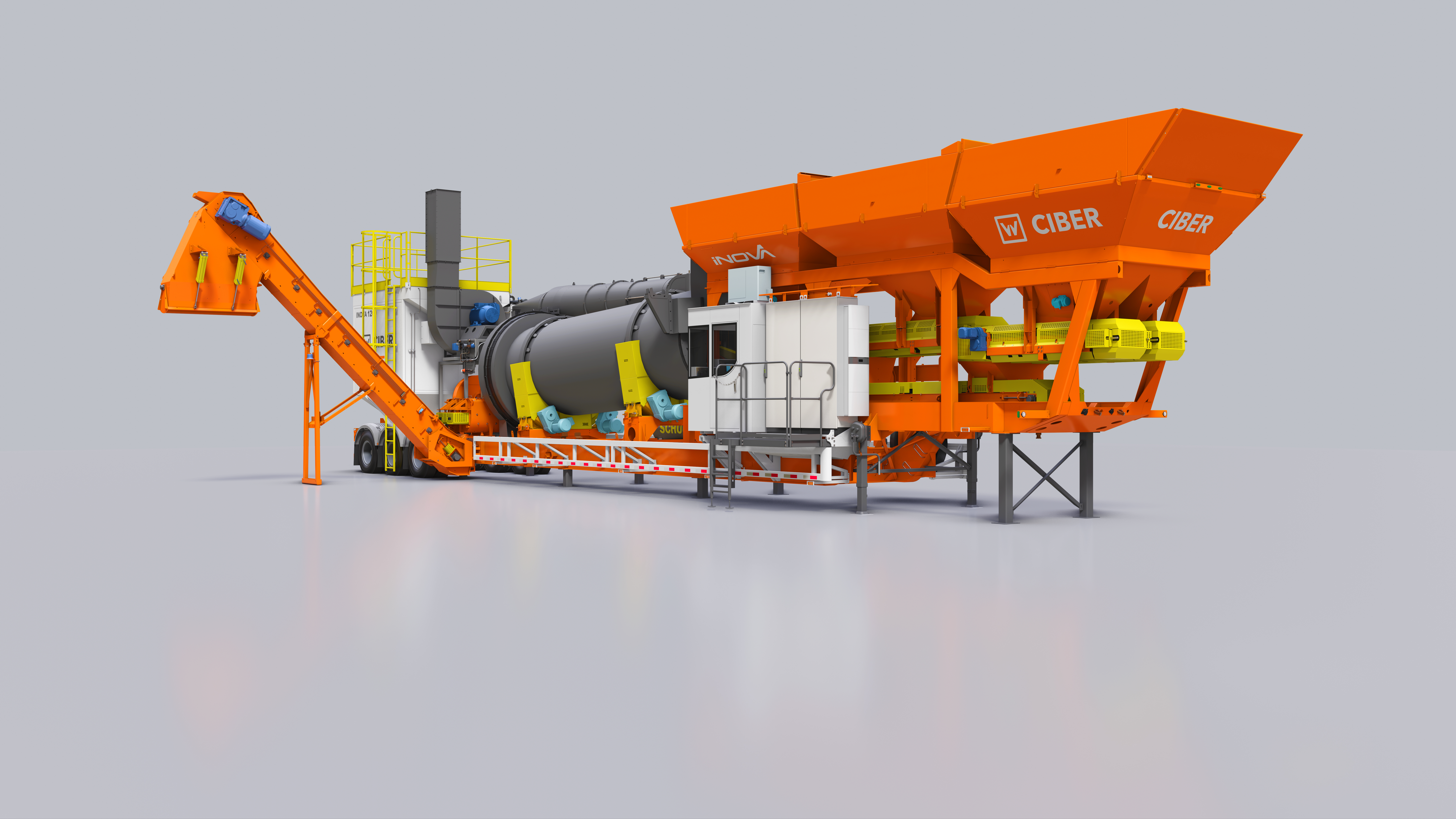 Ciber setzt mit der mobilen Asphaltmischanlage iNOVA 1200 Maßstäbe in Sachen Mobilität, Qualität und Effizienz auf dem lateinamerikanischen Markt.