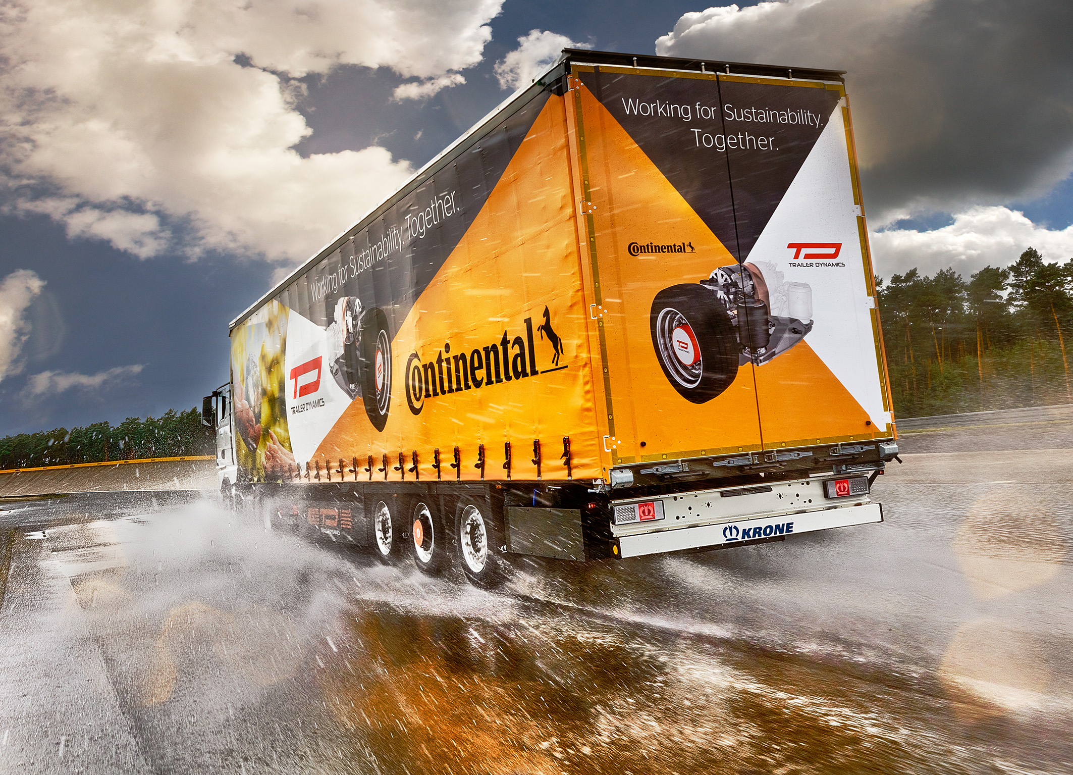 Continental ist exklusiver Entwicklungspartner von Trailer Dynamics und hat einen Reifen-Prototypen für einen Anhänger mit elektrifizierter Antriebsachse entwickelt.