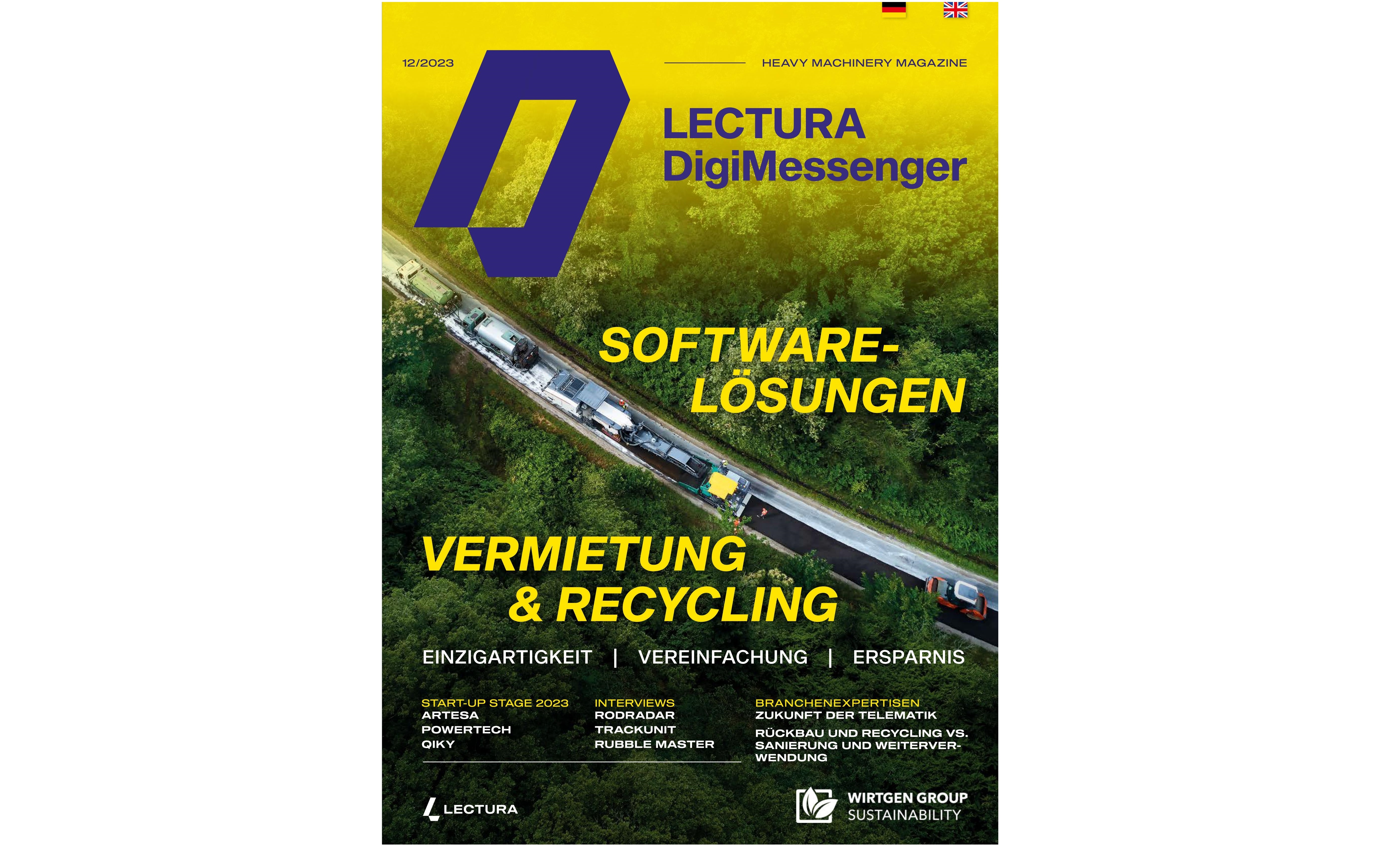 In der Frühjahrsausgabe werden erstmals in der Geschichte des Magazins drei große Themen behandelt: Vermietung, Softwarelösungen und Baustoffrecycling.