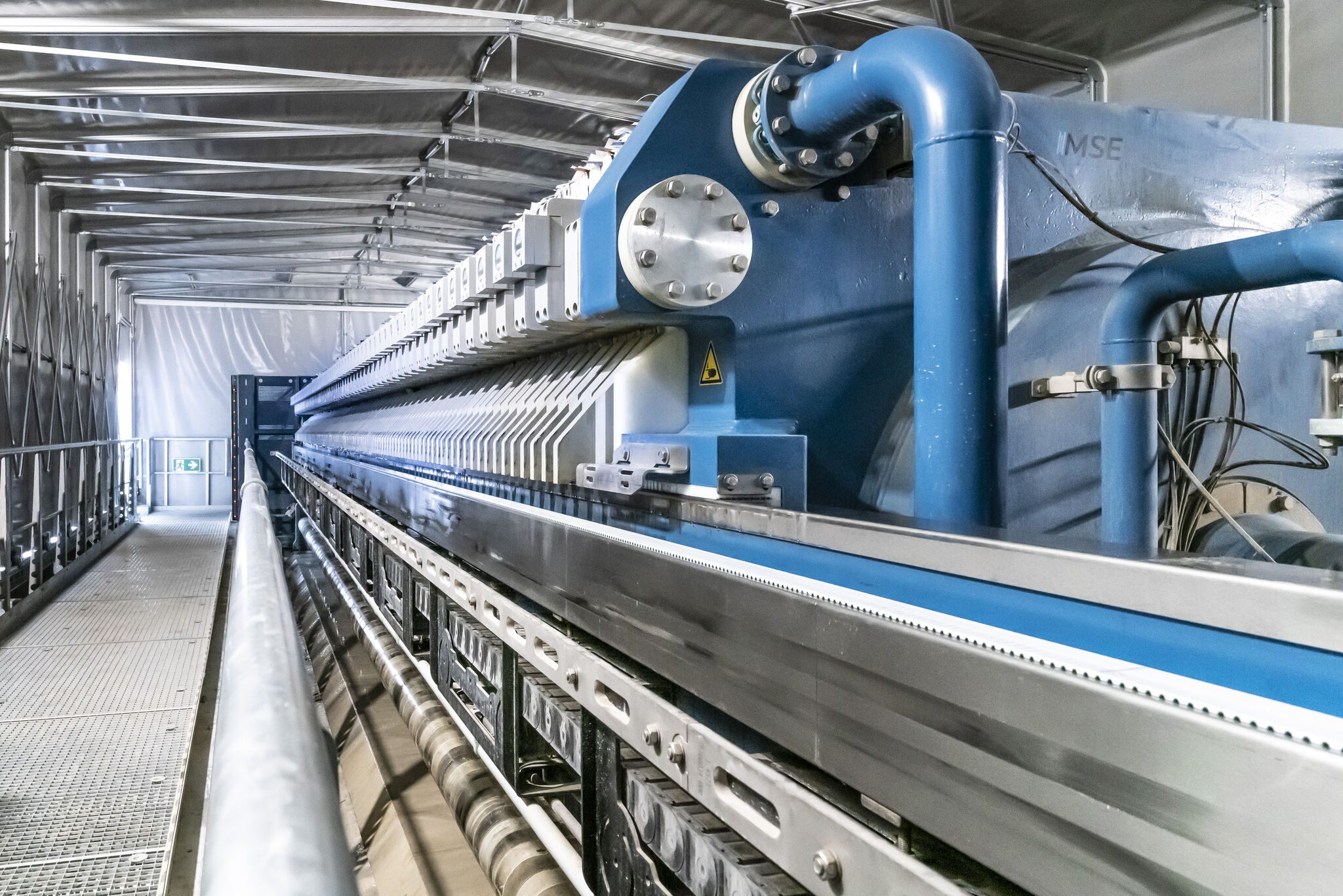 Filterpresse in Betrieb