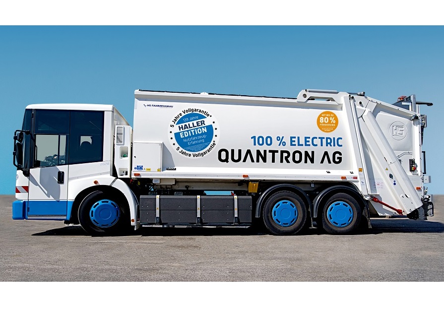 Das elektrische Müllentsorgungsfahrzeug QHB 27-280 der Quantron AG, ab sofort mit 5 Jahren Garantie