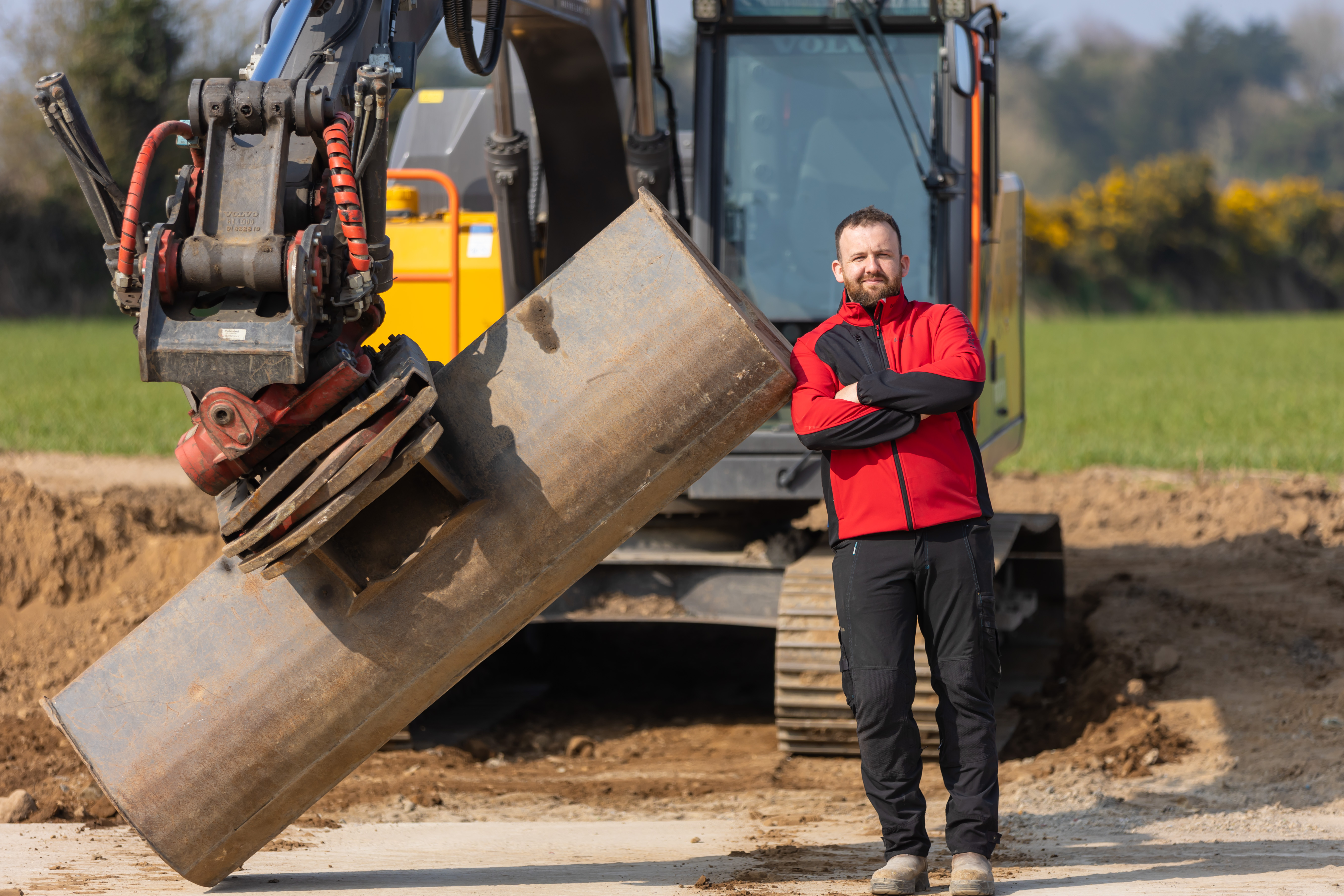 Könner: Der irische Baggerfahrer Eoin O’Connor hat Rototilts Wettbewerb Excavator Hero 2021 gewonnen. 