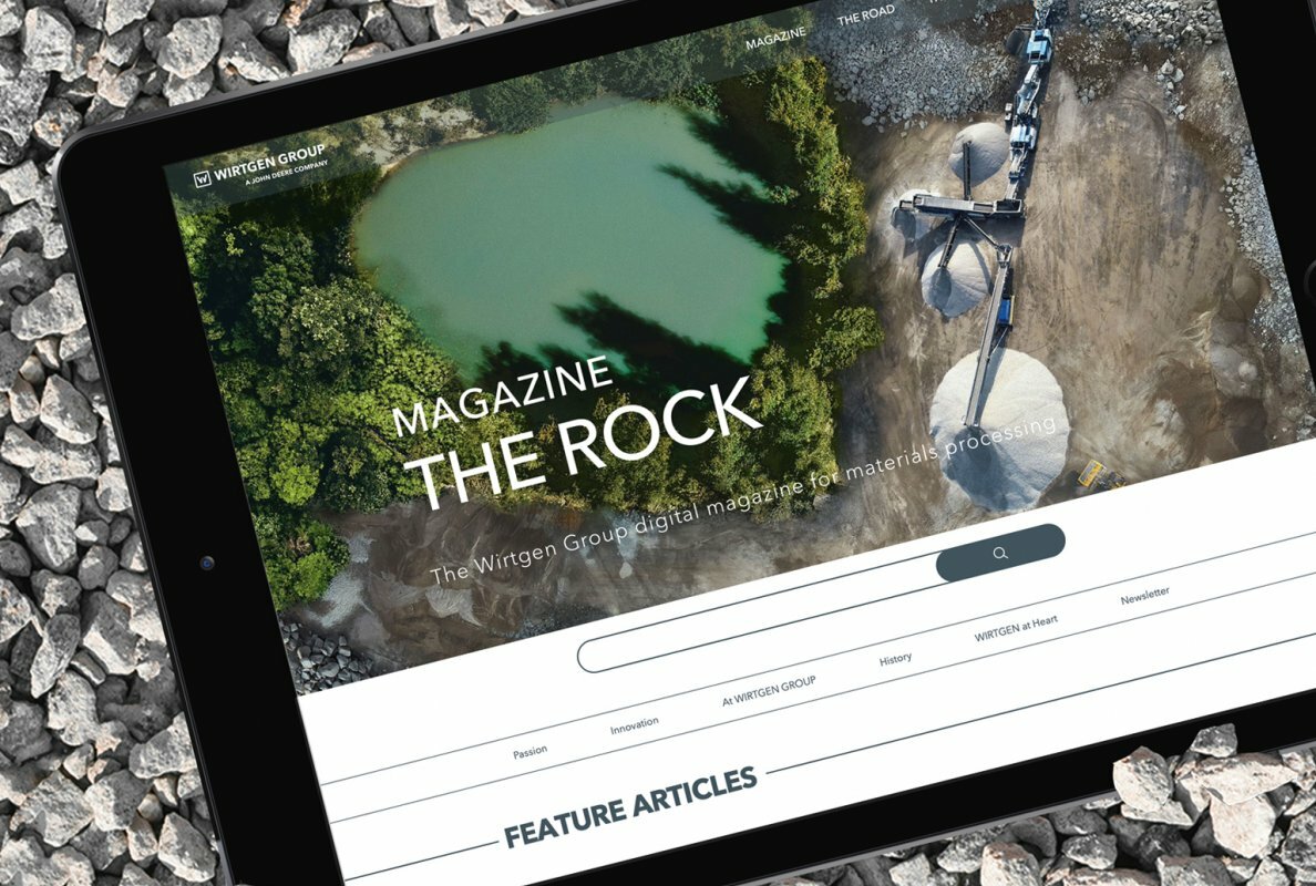Mit „The Rock“ spricht das Unternehmen die Profis aus der Materialaufbereitung und Materialgewinnung erstmals in einem eigenen Magazin an. Hintergrund ist der Wunsch der Leser nach einer verstärkten Berichterstattung in den entsprechenden Anwendungsgebieten und den Lösungen von Kleemann und Wirtgen. 