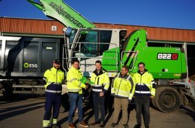 Der Erfolg mit Sennebogen geht weiter: Zwei neue 822 G ersetzen nach über 10 Jahren die bewährten 818 E bei der ESG in Werl und Erwitte