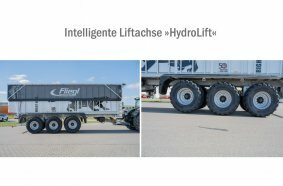 Fliegl Agrartechnik GmbH stellt die neue HydroLift Liftachse mit innovativer Stützlastsensorik für Tridem-Anhänger vor
