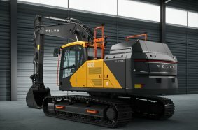 Der aktualisierte Volvo-Bagger EC230 Electric bietet einen ganztägigen Betrieb