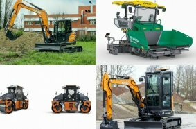 Produktneuheiten im Juli (Hamm Walzen, Vögele Asphaltfertiger, CASE Bagger, und mehr)