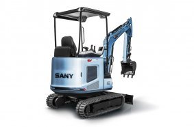 SANYs erster Minibagger mit Elektroantrieb – 2t.