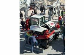 Der 7,5 t Takeuchi TB 370 W Mobilbagger konnte auf der bauma genauestens untersucht werden.