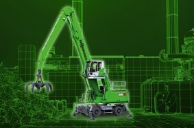 Neuer Recycling-Umschlagbagger der 6. Maschinengeneration mit 17 m Reichweite: Der SENNEBOGEN 830 G wird der Öffentlichkeit auf der bauma vorgestellt, von 07.- 13. April 2025 am Freigelände FM.712 der Messe München.