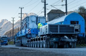 Bereit zur Abfahrt: 140 t schwerer Transformator für Kühtai 2.