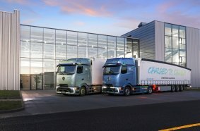 Der neue Mercedes-Benz Actros L mit ProCabin und der batterie-elektrische eActros 600 Fernverkehrs-Lkw