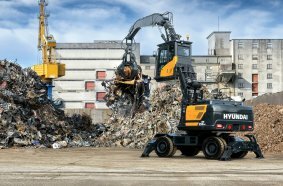 Hyundai: Material-Umschlagbagger kommt zur Bauma