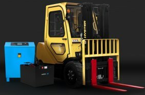 Hyster bringt speziell entwickelte Lithium-Ionen-Batterien und Ladegeräte für Gabelstapler auf den Markt