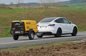 E-Power aus dem Akku: Die Studie M50B öffnet das Tor zur Zukunft von Baukompressoren.