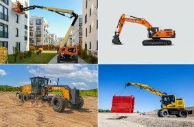 Produktneuheiten im April (DEVELON Bagger, CASE Grader, JLG Arbeitsbühnen und mehr)