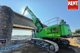 Spezialmaschine im Einsatz: Rückbau der Carolabrücke mit dem 870E Demolition