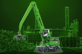 Neuer Umschlagbagger mit Hybridsystem für das anspruchsvolle Schrottrecycling: Der SENNEBOGEN 850 G Hybrid
