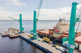 Super Terminais weitet mit drei weiteren Konecranes Gottwald ESP.10 Hafenmobilkranen seine Aktivitäten auf dem Amazonas aus
