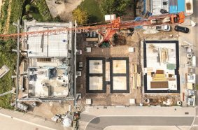 Das Einzigartige beim DREIHAUS ist das voll durchgeplante und für den 3D-Druck optimierte, skalierbare Gebäudekonzept für ein dreigeschossiges Mehrfamilienhaus – in drei Größen S, M und L.