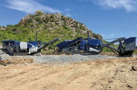 EVO-Anlagenzug bereitet in Tansania harten Granit auf