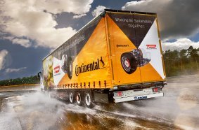 Continental ist exklusiver Entwicklungspartner von Trailer Dynamics und hat einen Reifen-Prototypen für einen Anhänger mit elektrifizierter Antriebsachse entwickelt.