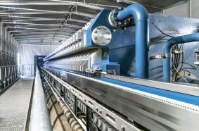 Filterpresse in Betrieb