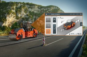 Smart Compact Pro ist zunächst bei den Tandemwalzen der Hamm Serie HD+ verfügbar.