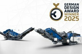 German Design Award für die neue Grobstücksiebanlage MOBISCREEN MSS 502(i) EVO und den neuen Kompakt-Prallbrecher MOBIREX MR 100(i) NEO von Kleemann.