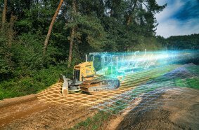 Das neue Liebherr-Assistenzsystem Free Modeling macht es möglich, im laufenden Betrieb 3D-Modelle zu erstellen und zu ändern, um auf veränderte Baustellenbedingungen reagieren zu können.