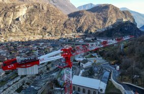 Potain MDT 269 unterstützt umfangreiche Modernisierung eines Wasserkraftwerks in Norditalien