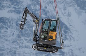 Volvo ECR25 Electric reaches new heights on iconic Schilthorn summit
