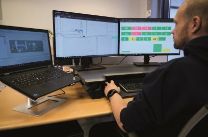 Das Open Shuttle Fork wird über die Software KiSoft FCS verwaltet ...