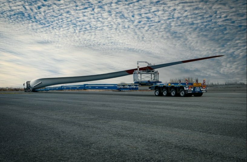 Nooteboom erweitert die Grenzen des Rotorblatttransports