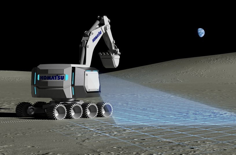 Komatsu wird Teil eines Projekts zur Entwicklung innovativer Technologien für autonomes Bauen im Weltraum
