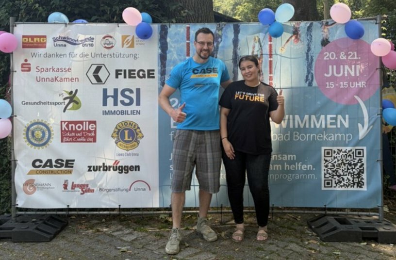 Schwimmen für das Leben: CASE Construction Equipment sponsort Benefiz-Schwimmen in Unna