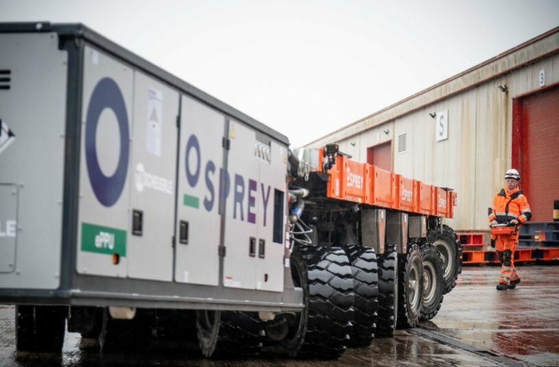 Emissionsfreier Schwertransport: Osprey realisiert ersten elektrischen SPMT-Transport im Vereinigten Königreich