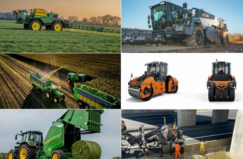 Produktneuheiten im Juni (Wirtgen Asphaltfertiger, Hamm Walzen, John Deere Erntemaschinen, und mehr)