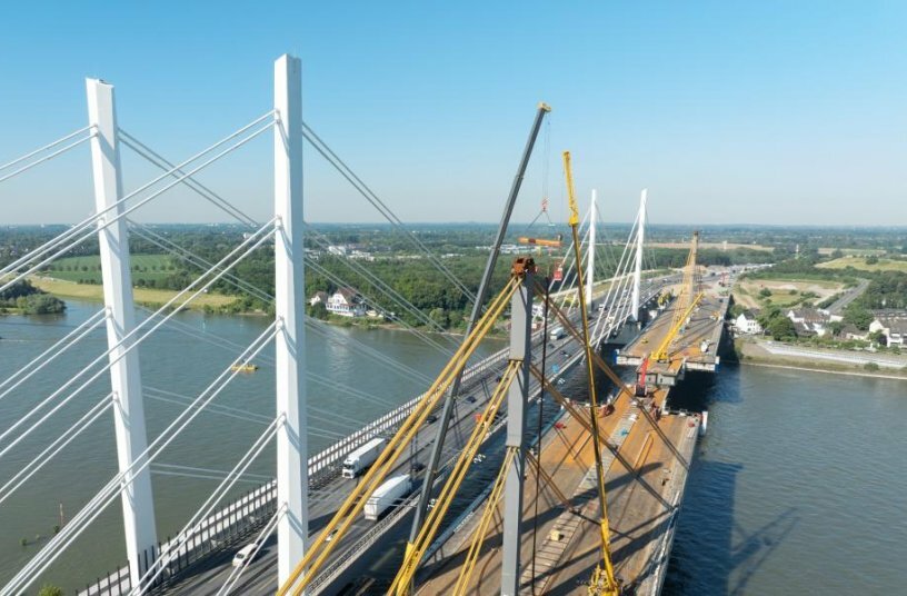 Blaupause: die Hilfsseilkonstruktion von Hochtief ist für viele der bestehenden Schrägseilbrücken weltweit geeignet.<br>BILDQUELLE: Hochtief